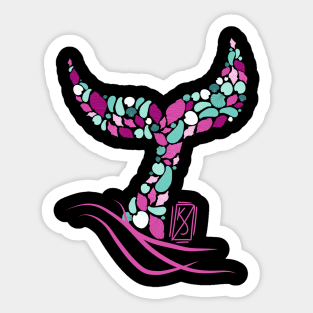 Whale Tail of Pink Shells Sticker